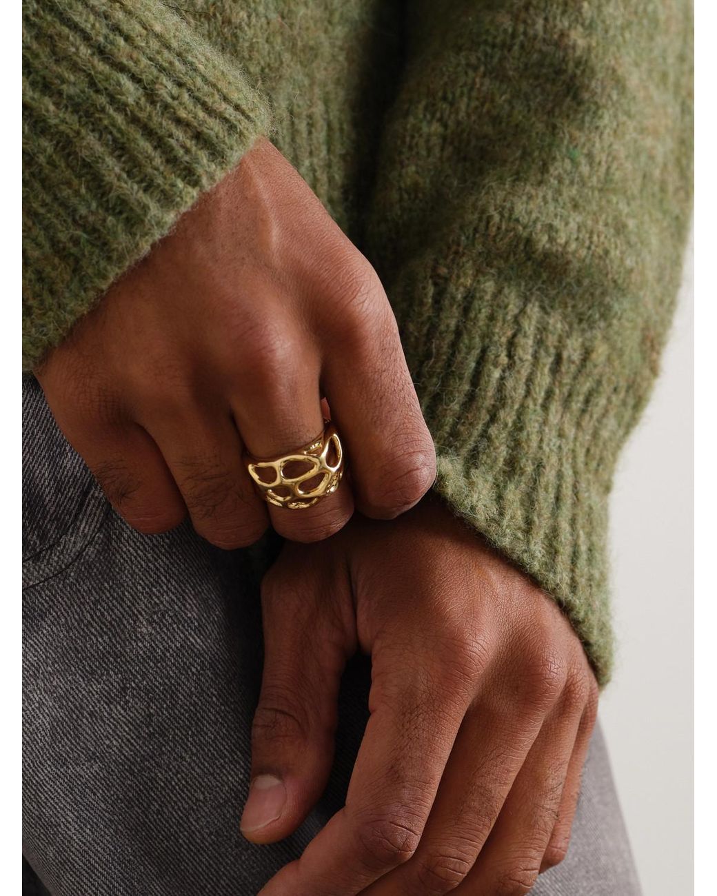 Alex Moss New York Black Symbiote 14-Karat Ring for men