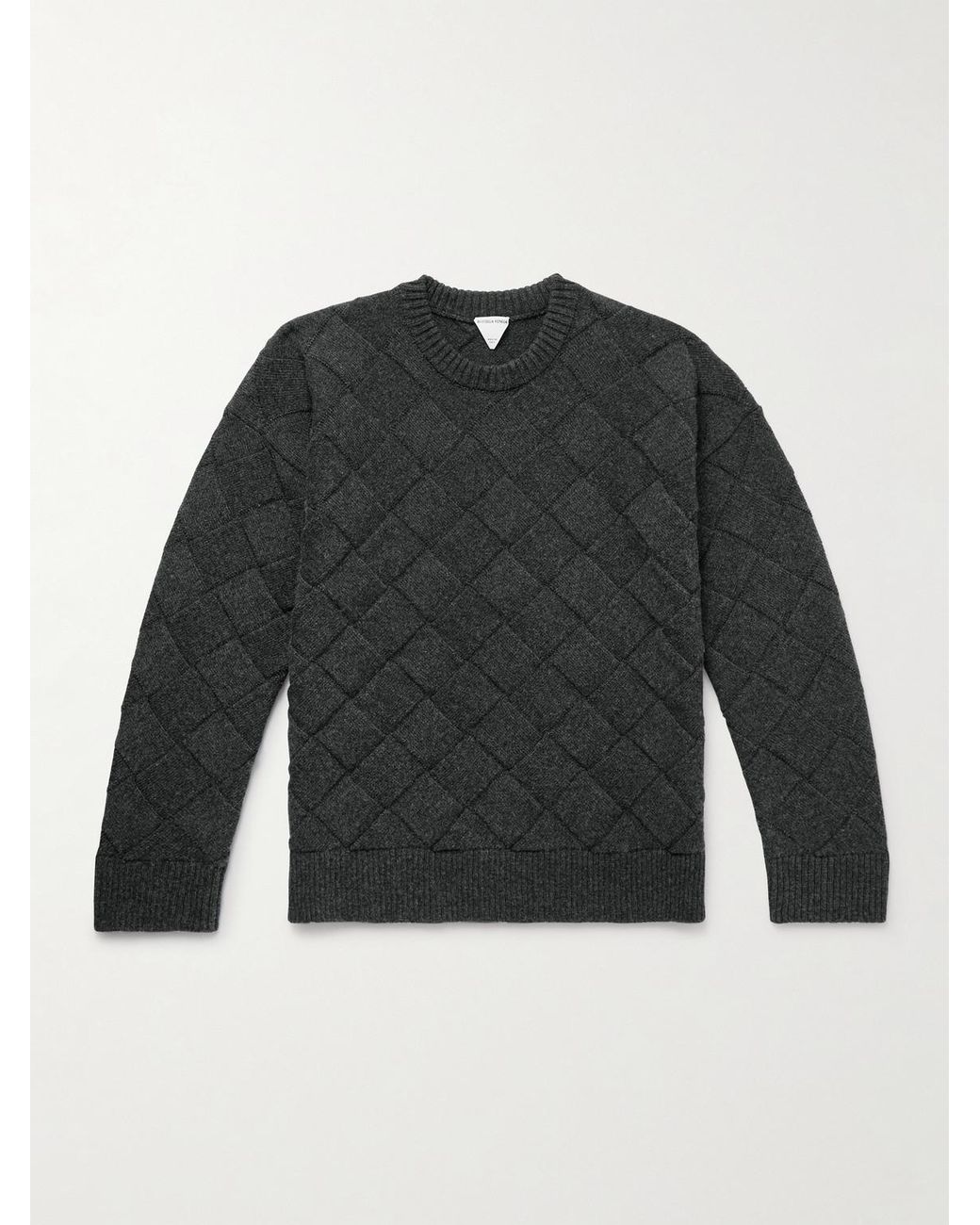 Bottega Veneta Black Wool-Blend Sweater for men