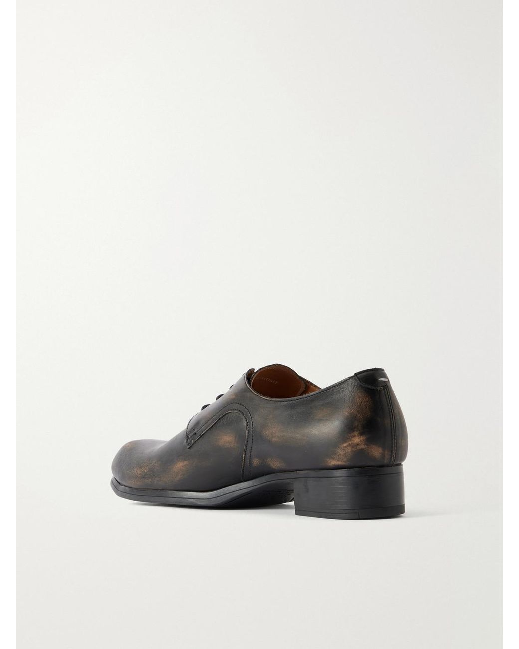 Maison Margiela Black Float Leather Oxford Shoes for men