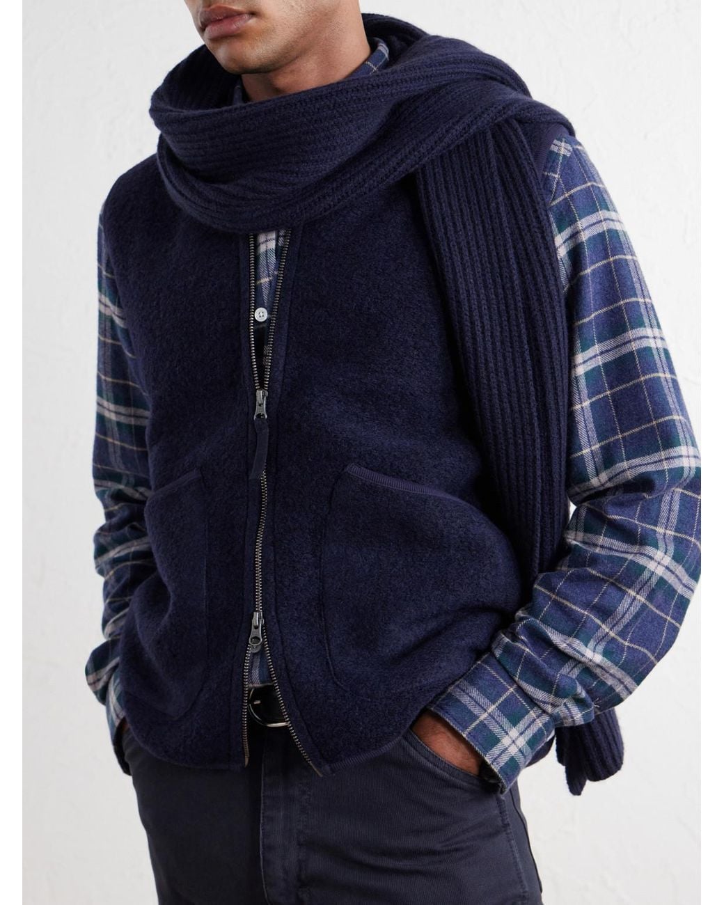 Piacenza 1733 Blue Cashmere Scarf for men