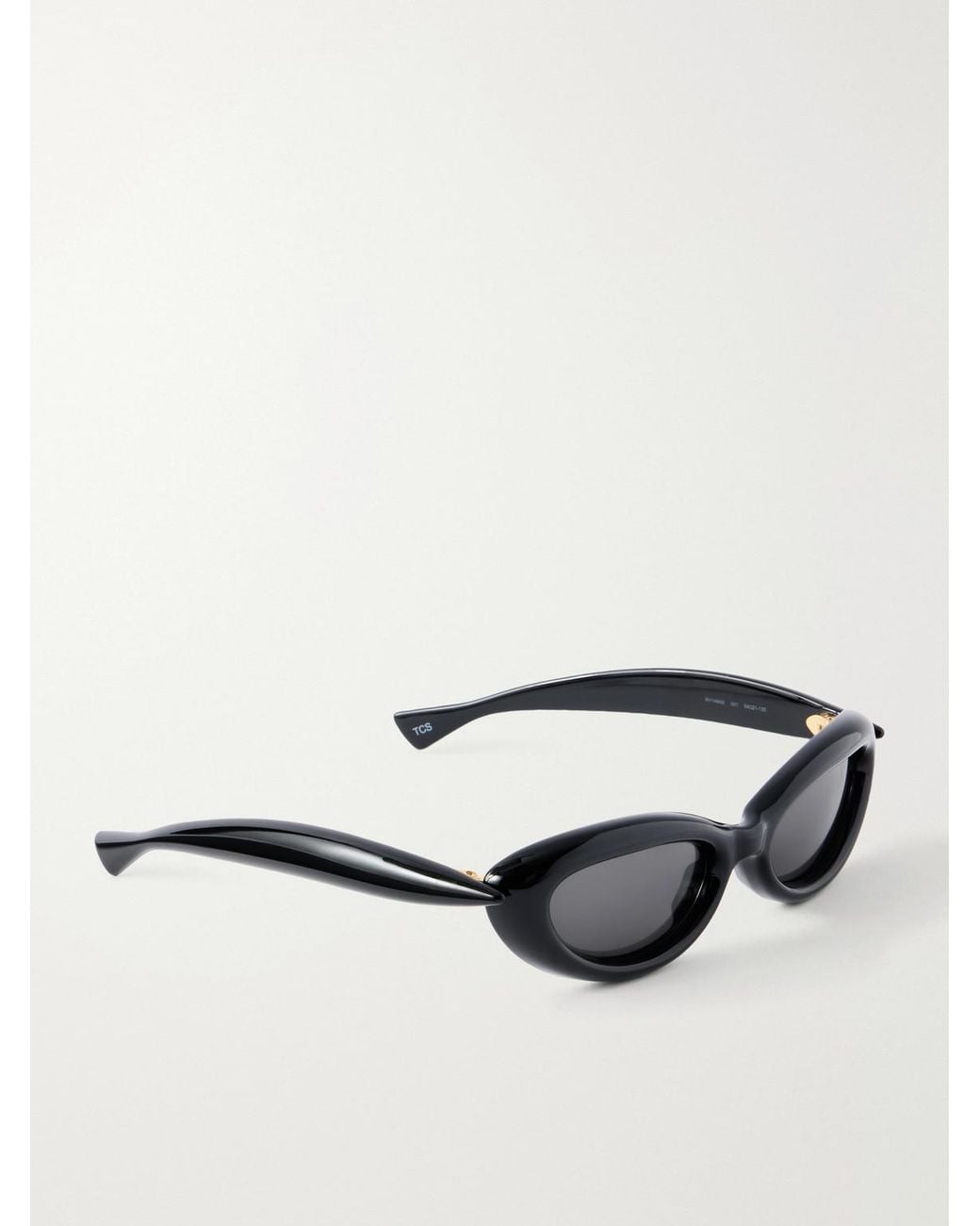 Bottega Veneta Black Sardine Round-Frame Injected Sunglasses for men