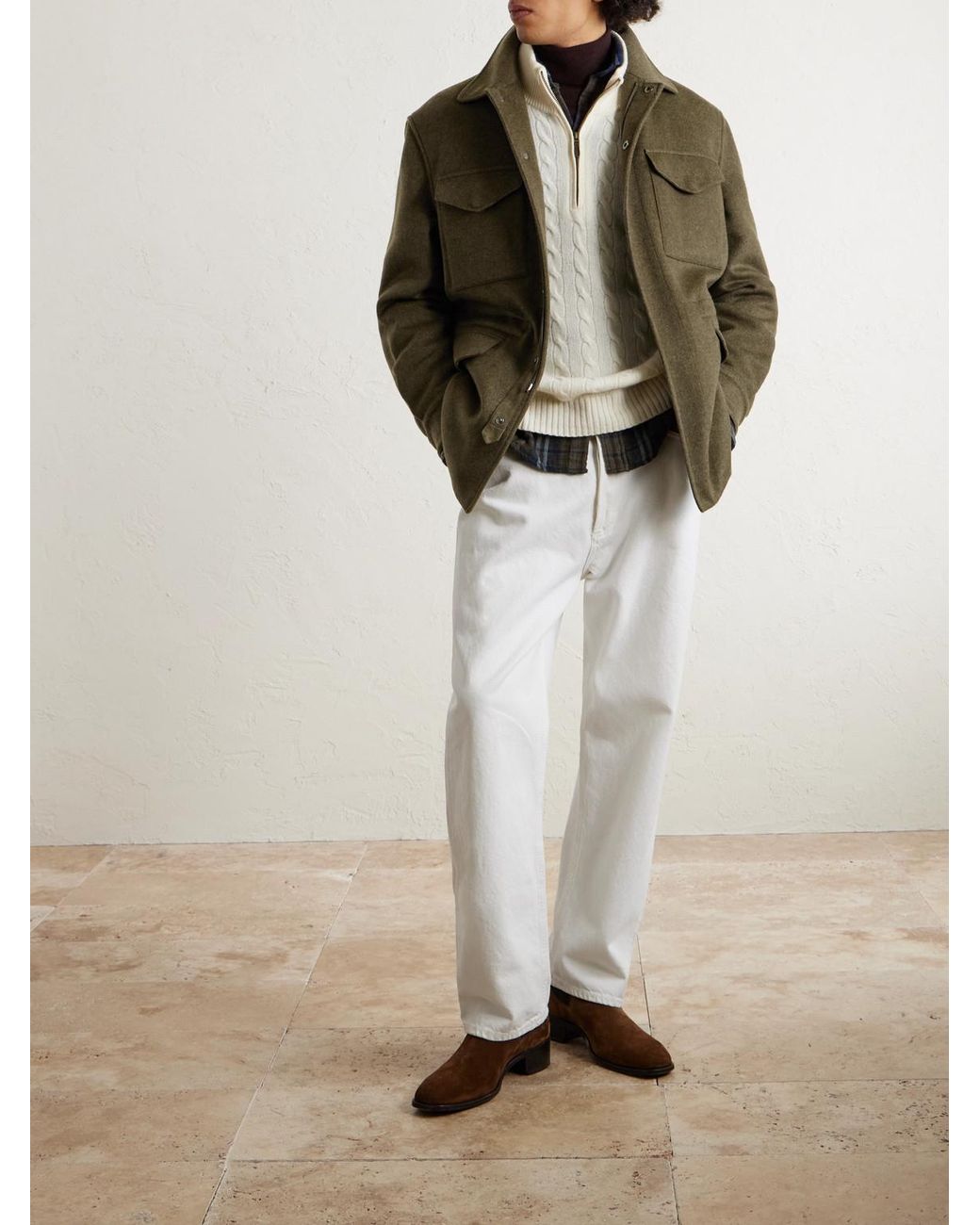 Ralph Lauren Green Ripley Wool And Cashmere-Blend Jacket for men