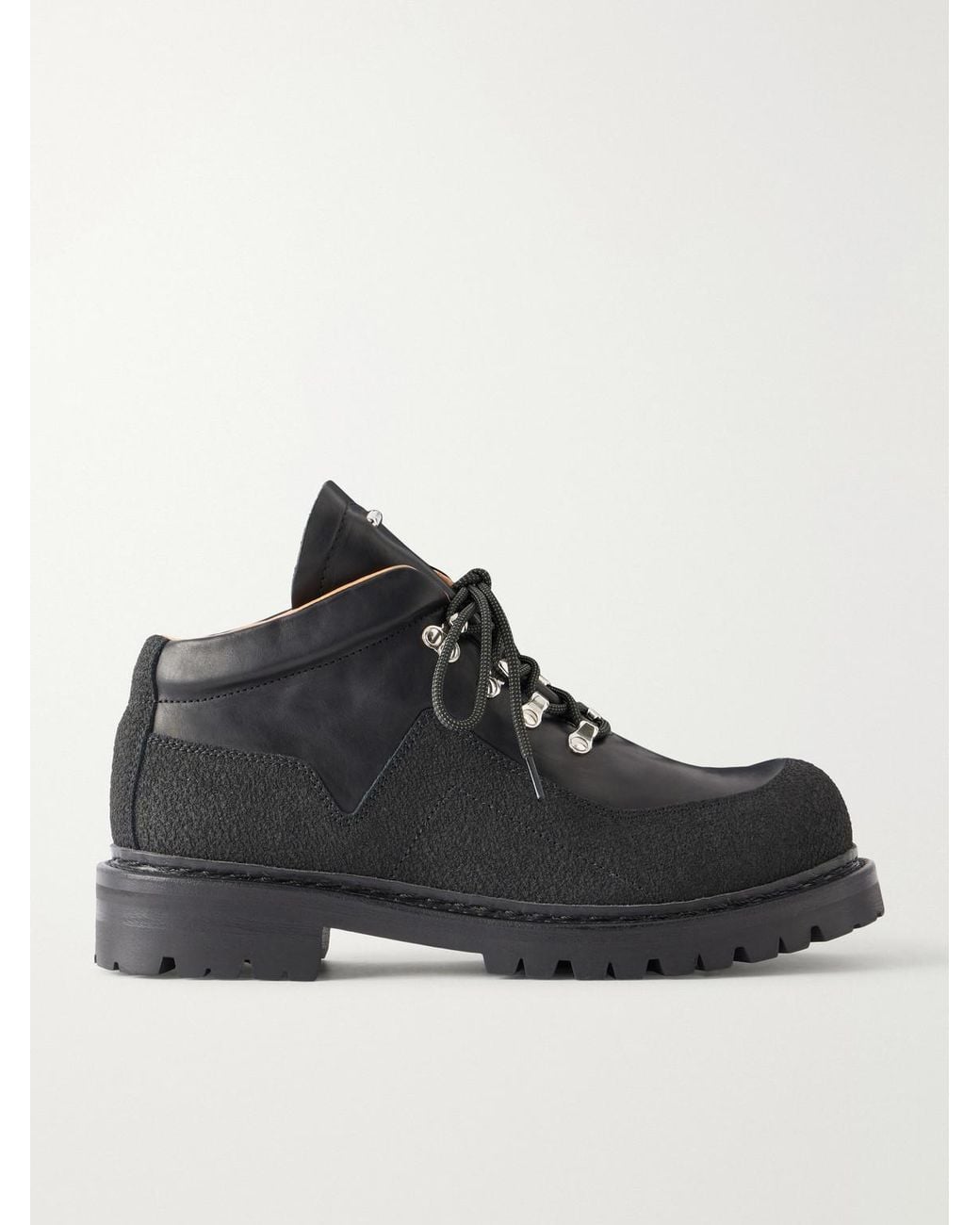 Our Legacy Black Quest Kevlar-Trimmed Leather Boots for men