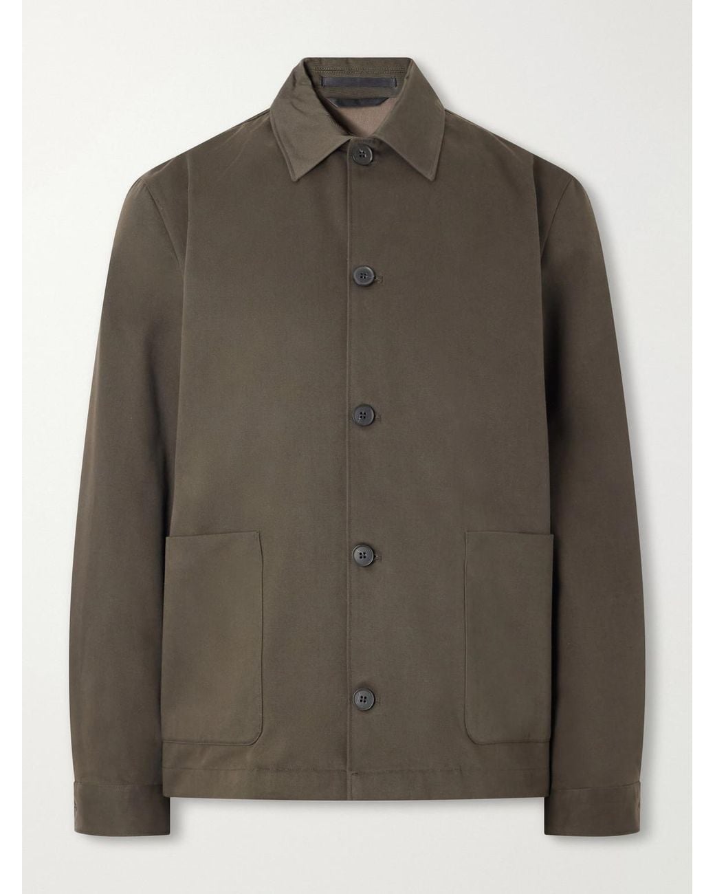 Sunspel Green Cotton-Drill Jacket for men