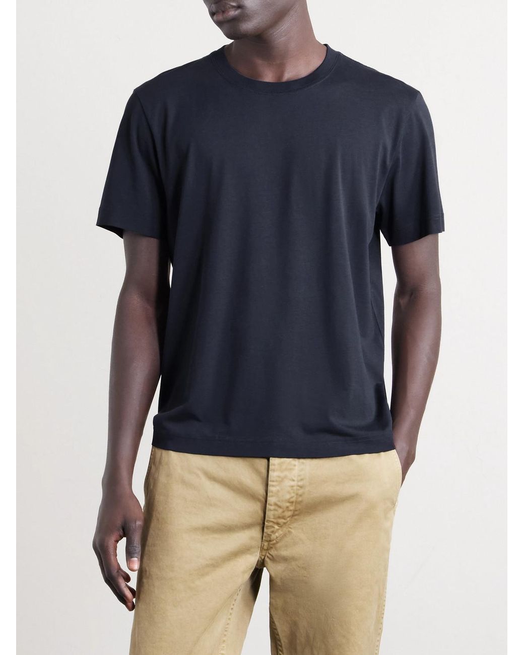 CDLP Blue Lyocell And Pima Cotton-Blend Jersey T-Shirt for men