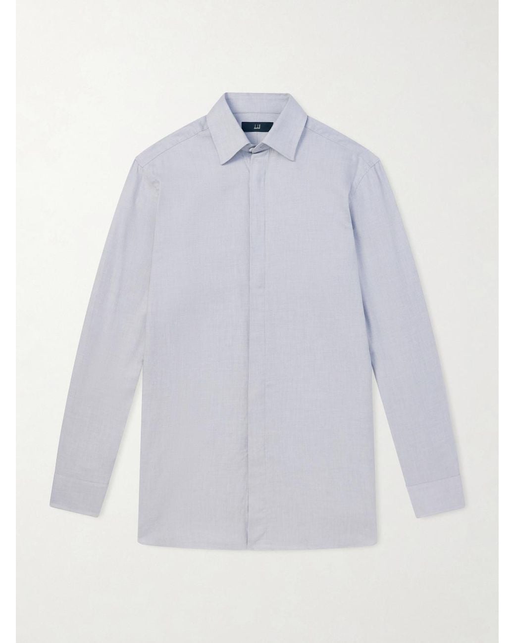 Dunhill White Cotton And Cashmere-blend Shirt for men