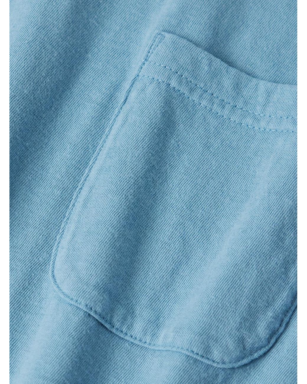 Visvim Blue Ex Jumbo Cotton-Blend Jersey T-Shirt for men
