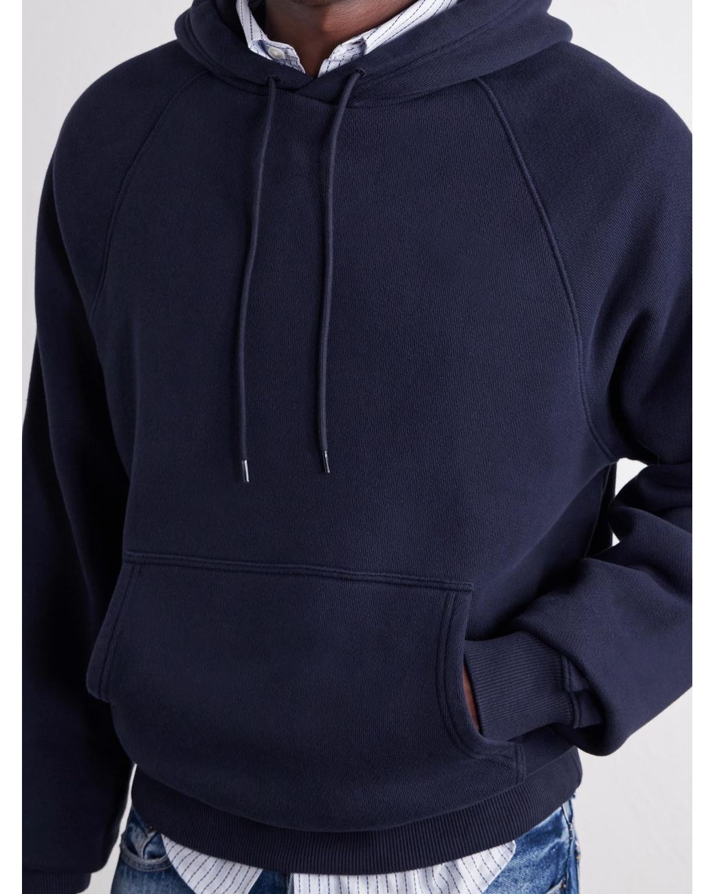 A.P.C. Blue Thimothe Cotton-Jersey Hoodie for men