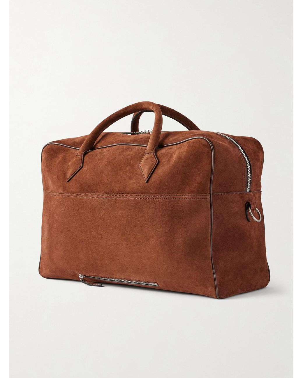 Metier Brown Closer Two Day Suede Weekend Bag for men