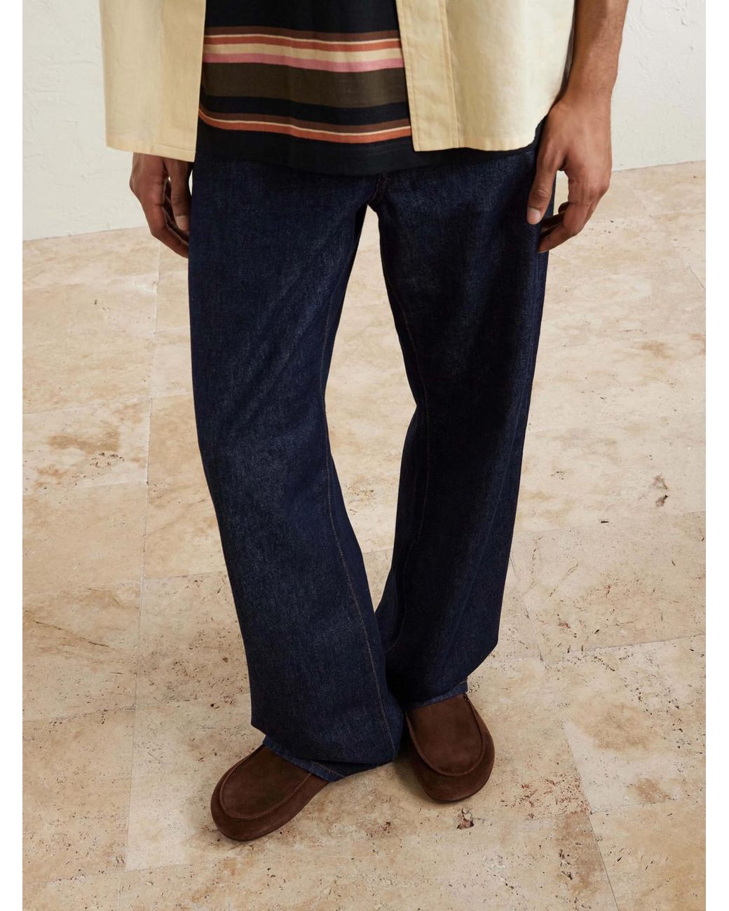 VINNY'S Brown Donnie Suede Loafers for men
