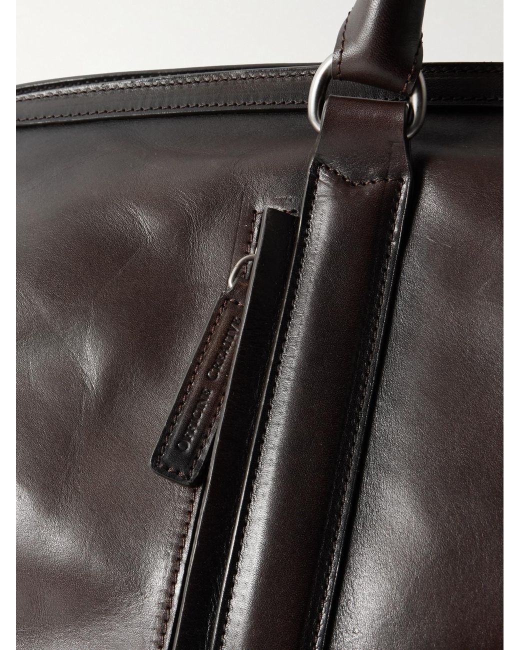 Officine Creative Black Quentin 009 Leather Weekend Bag for men