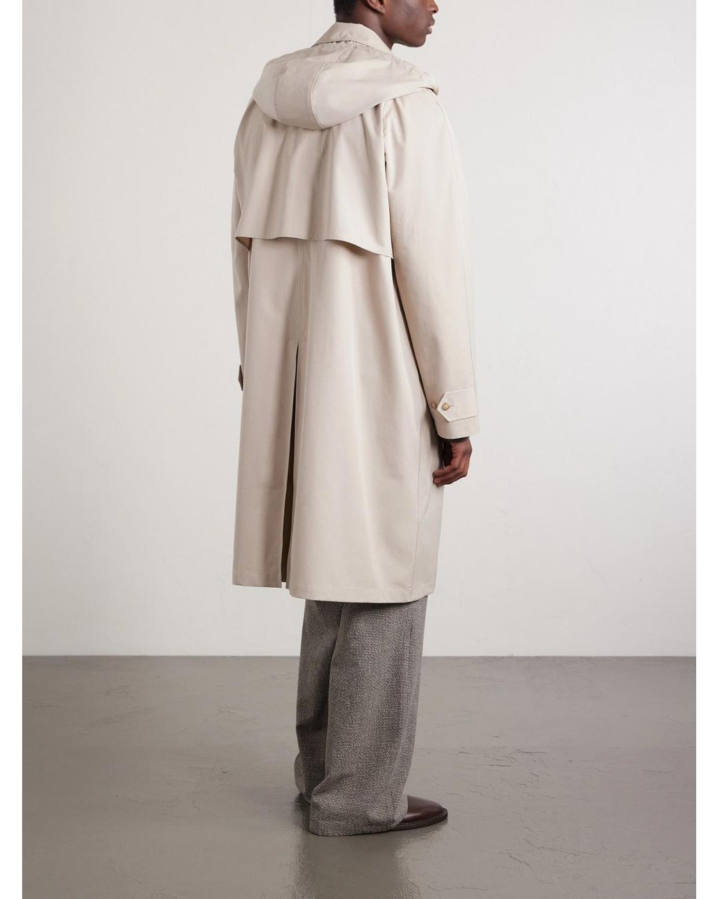 De Bonne Facture Natural Grandad Giant Mac Cotton Coat for men
