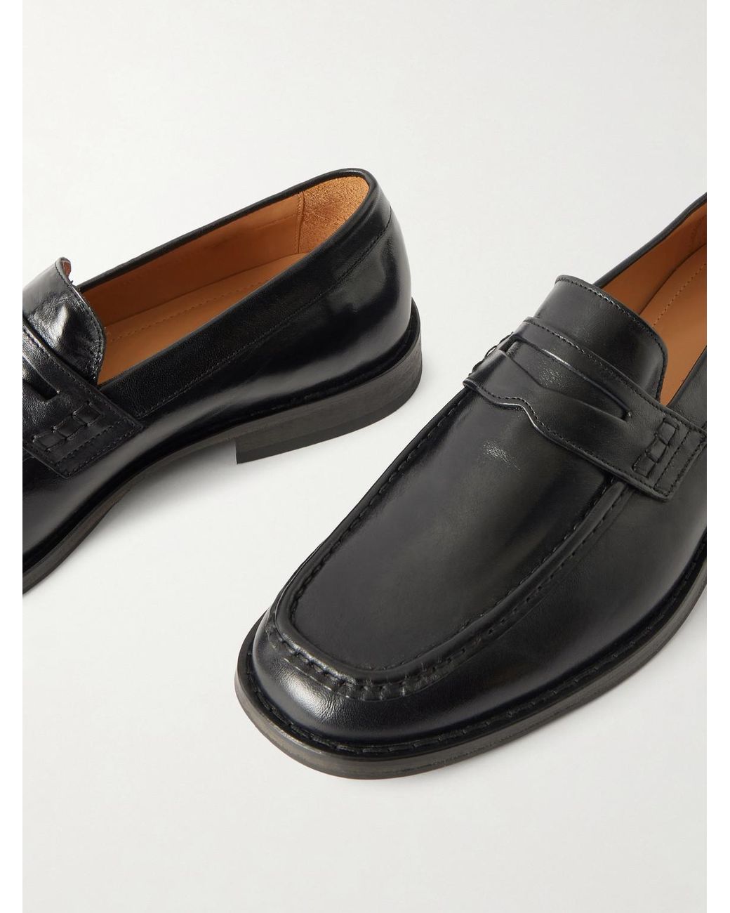 Our Legacy Black Light Leather Loafers for men