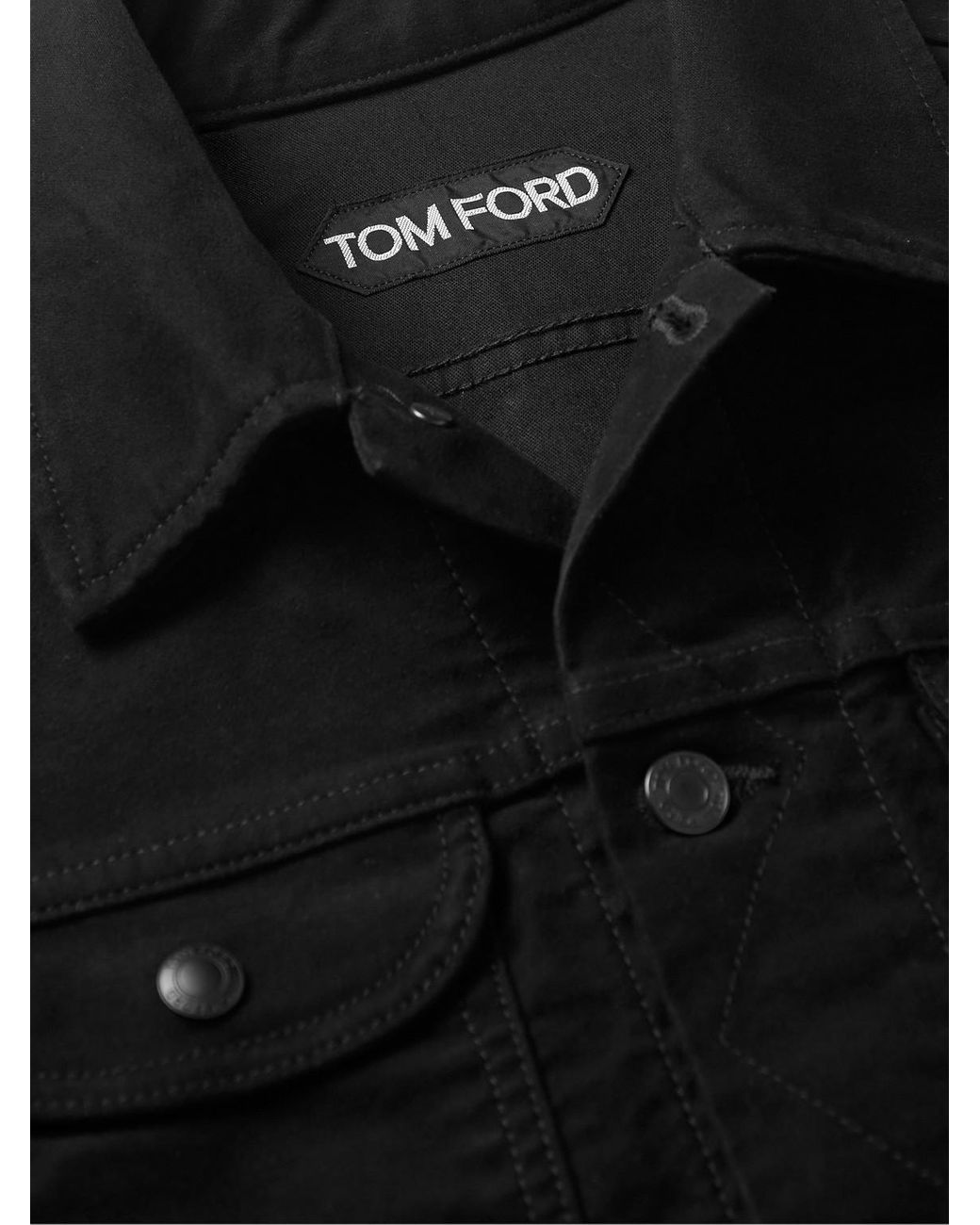 Tom Ford Stretch-cotton Moleskin Trucker Jacket in Black for Men | Lyst  Canada
