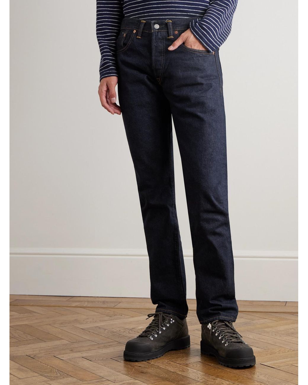 RRL Blue Slim-Fit Selvedge Jeans for men