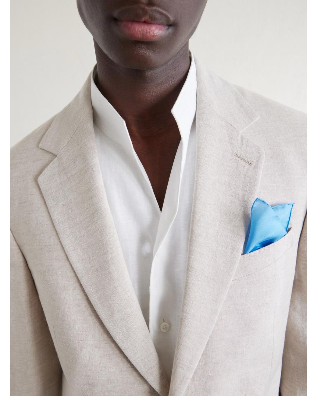 Mr P. Natural Slim-Fit Linen Suit Jacket for men