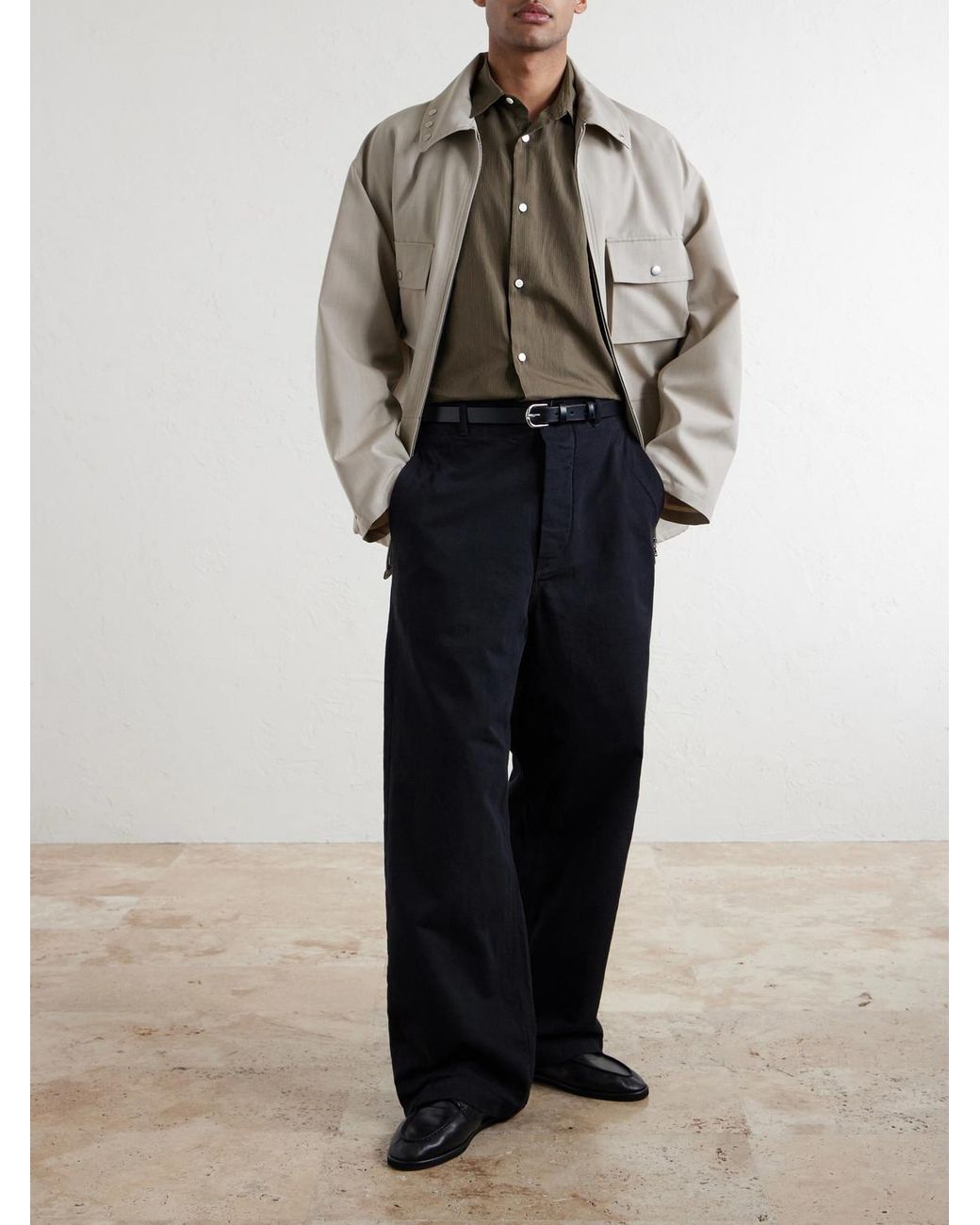 Kaptain Sunshine Gray Cotton And Silk-blend Shirt for men