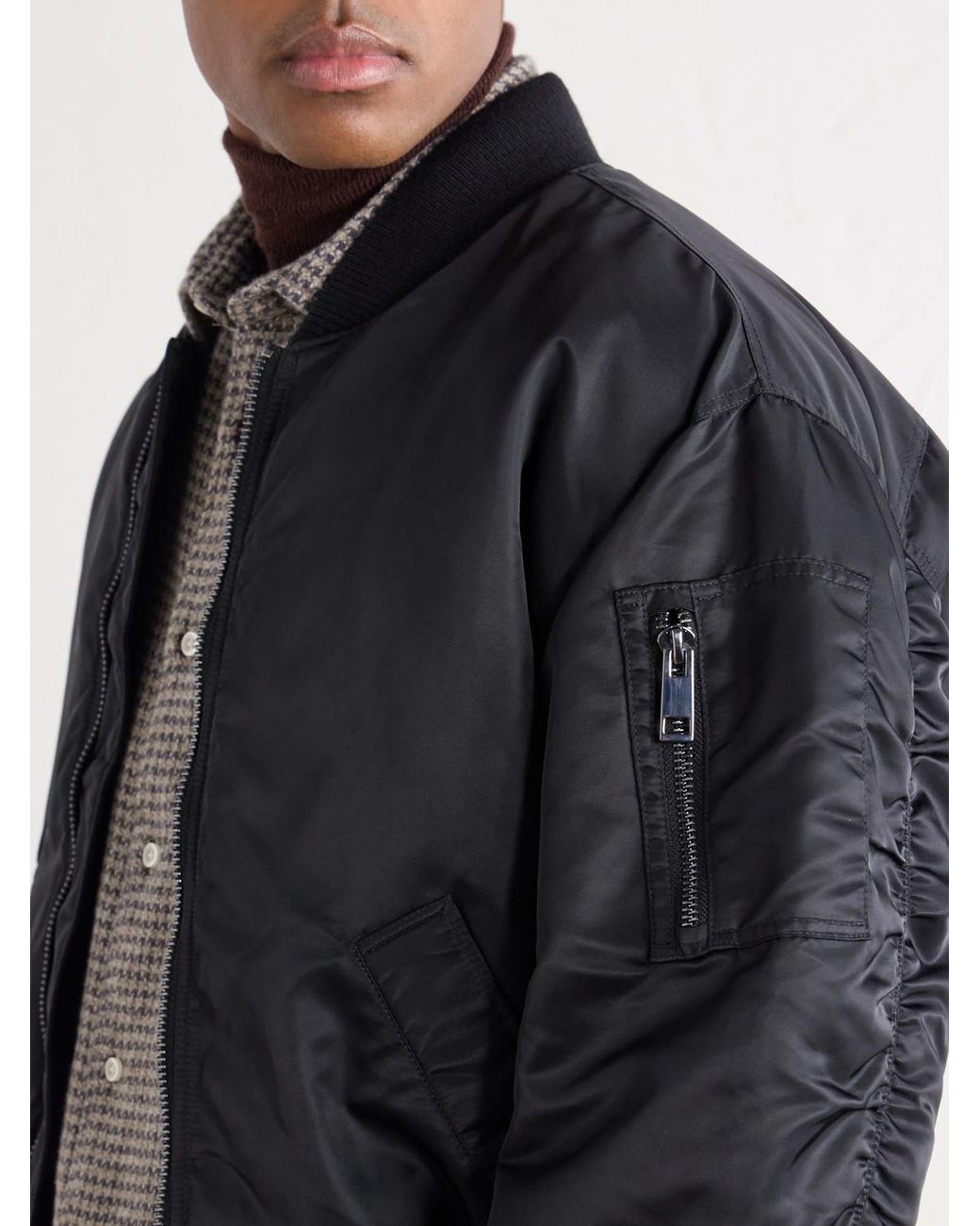 Officine Generale Blue Javier Padded Shell Bomber Jacket for men