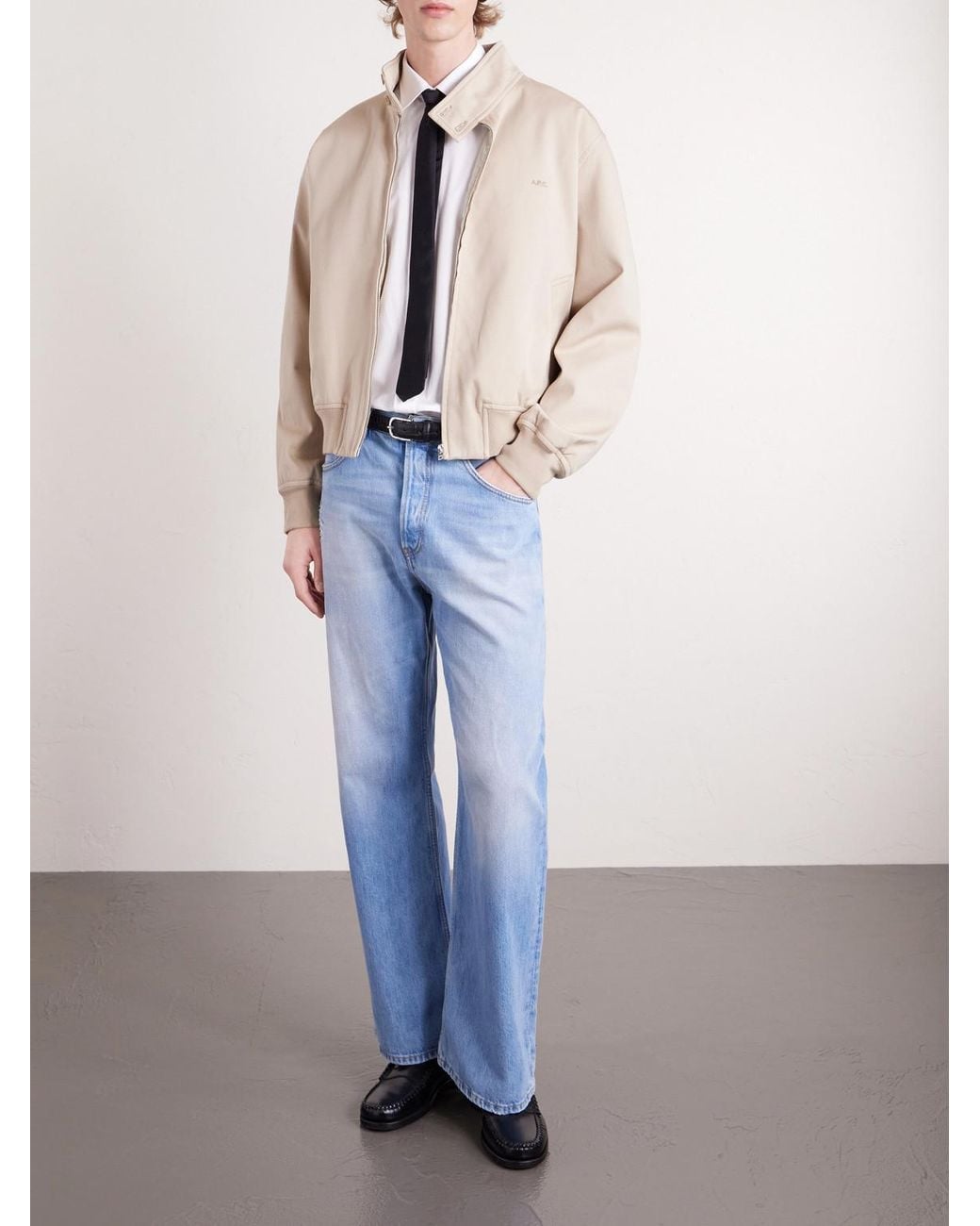 A.P.C. Natural Cotton Twill Blouson Jacket for men
