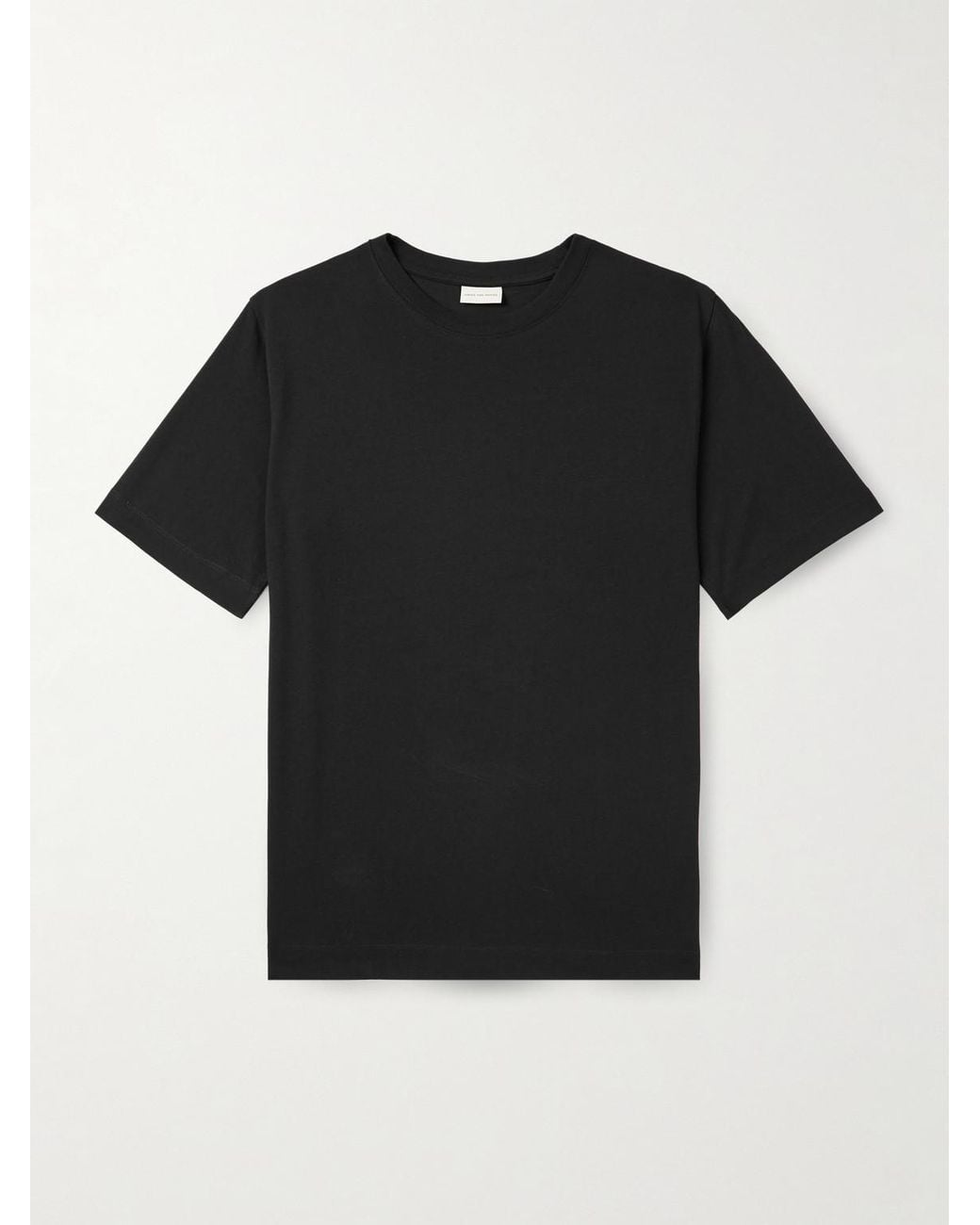 Dries Van Noten Black Cotton-Jersey T-Shirt for men
