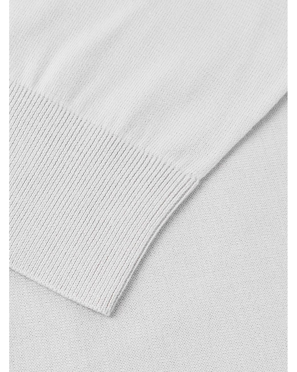 Loro Piana White Ice Wishtm Sea Island Cotton Sweater for men