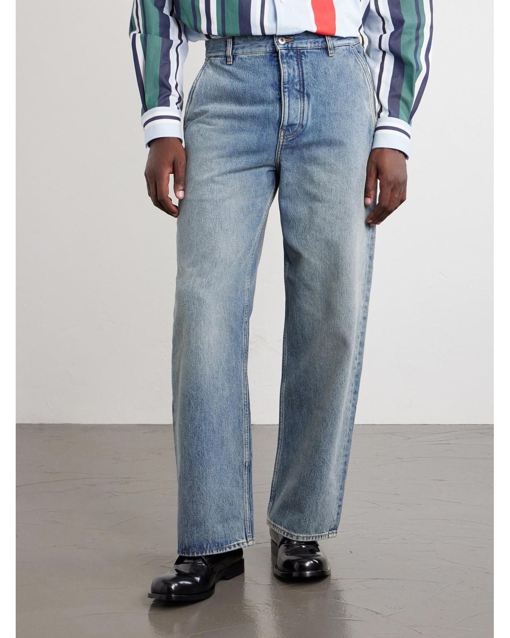 Loewe Blue Wide-Leg Baggy Jeans for men