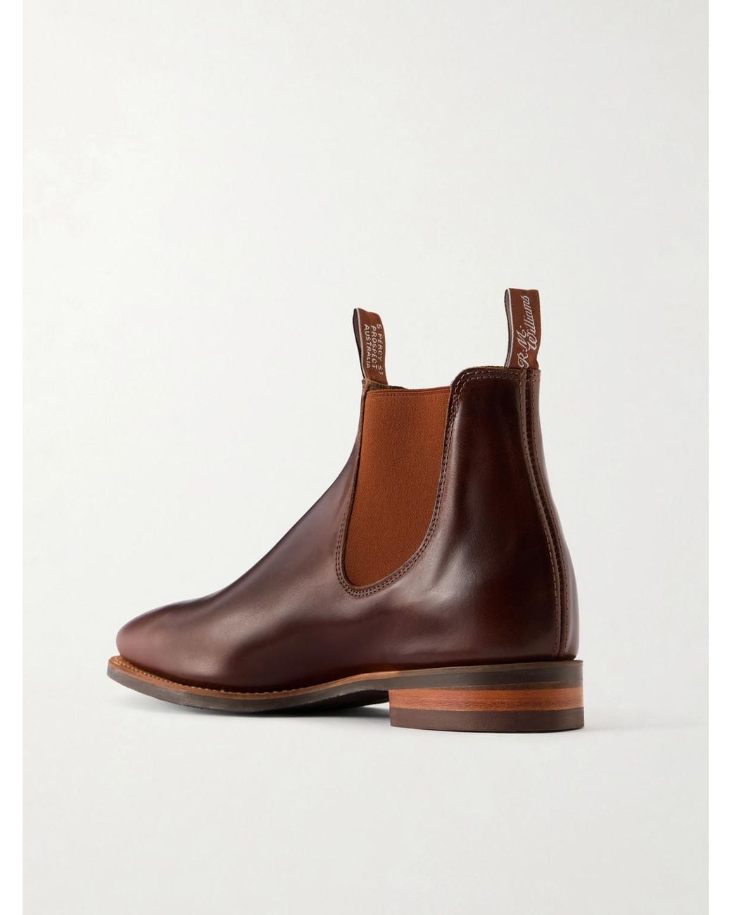 R.M.Williams Brown Comfort Craftsman Leather Chelsea Boots for men