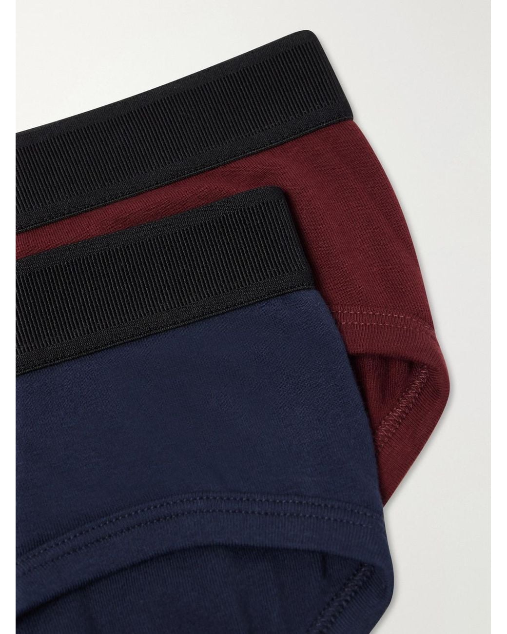 Tom Ford Blue Two-Pack Stretch-Cotton Briefs for men