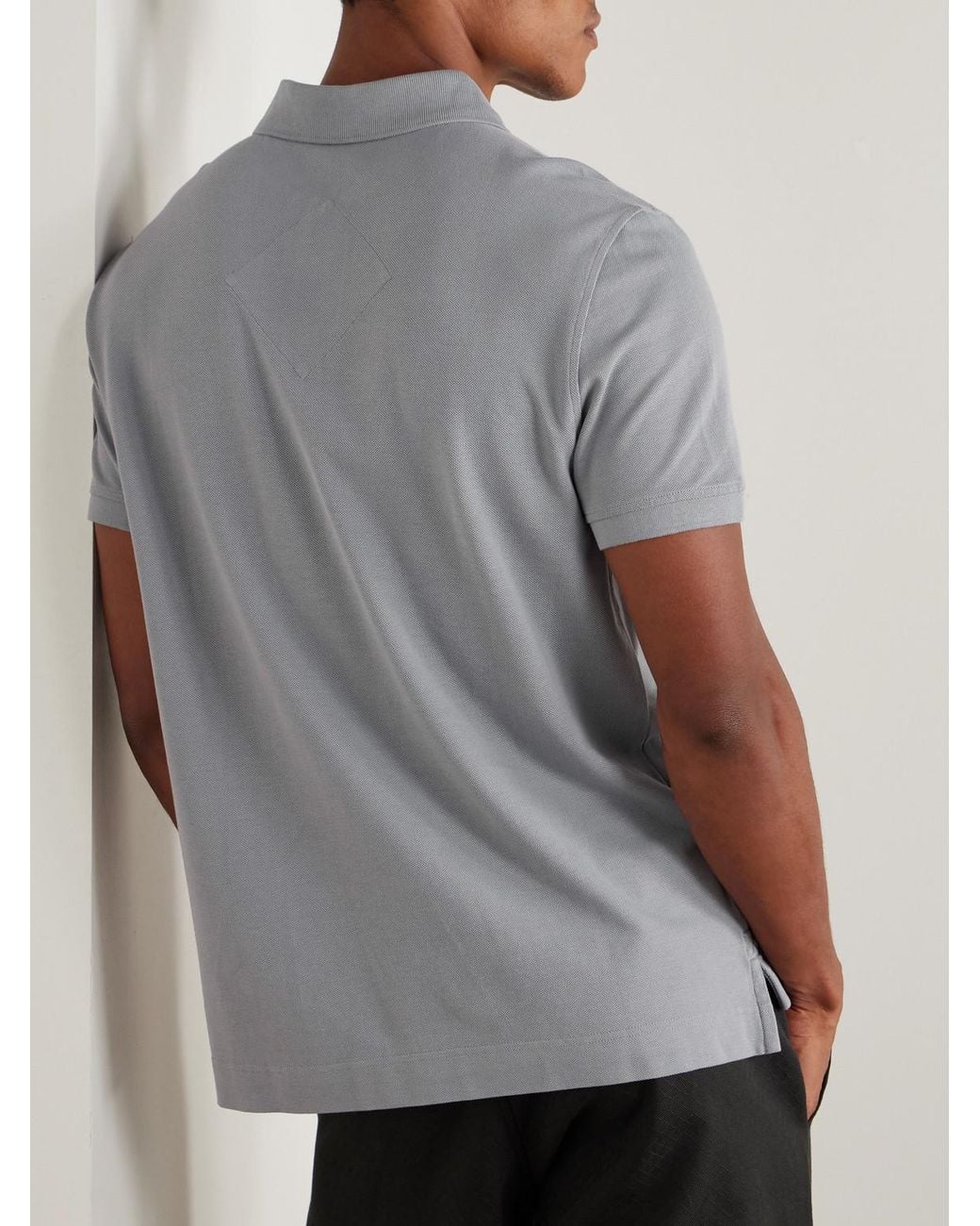 Canada Goose Gray Beckley Logo-appliquéd Cotton-piqué Polo Shirt for men