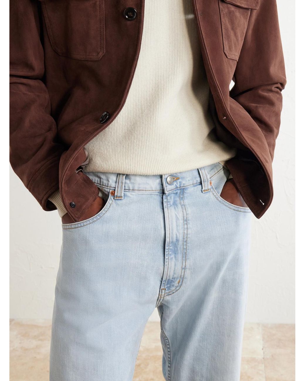 Ghiaia Blue Straight-Leg Jeans for men