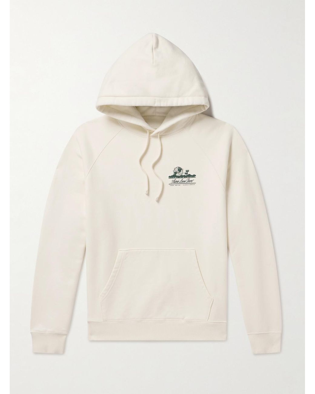 Aimé Leon Dore Natural Unisphere Logo-print Cotton-jersey Hoodie for men