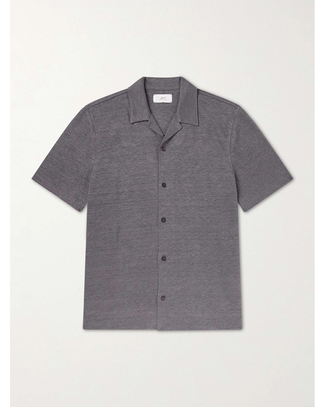 Mr P. Gray Camp-Collar Linen Shirt for men