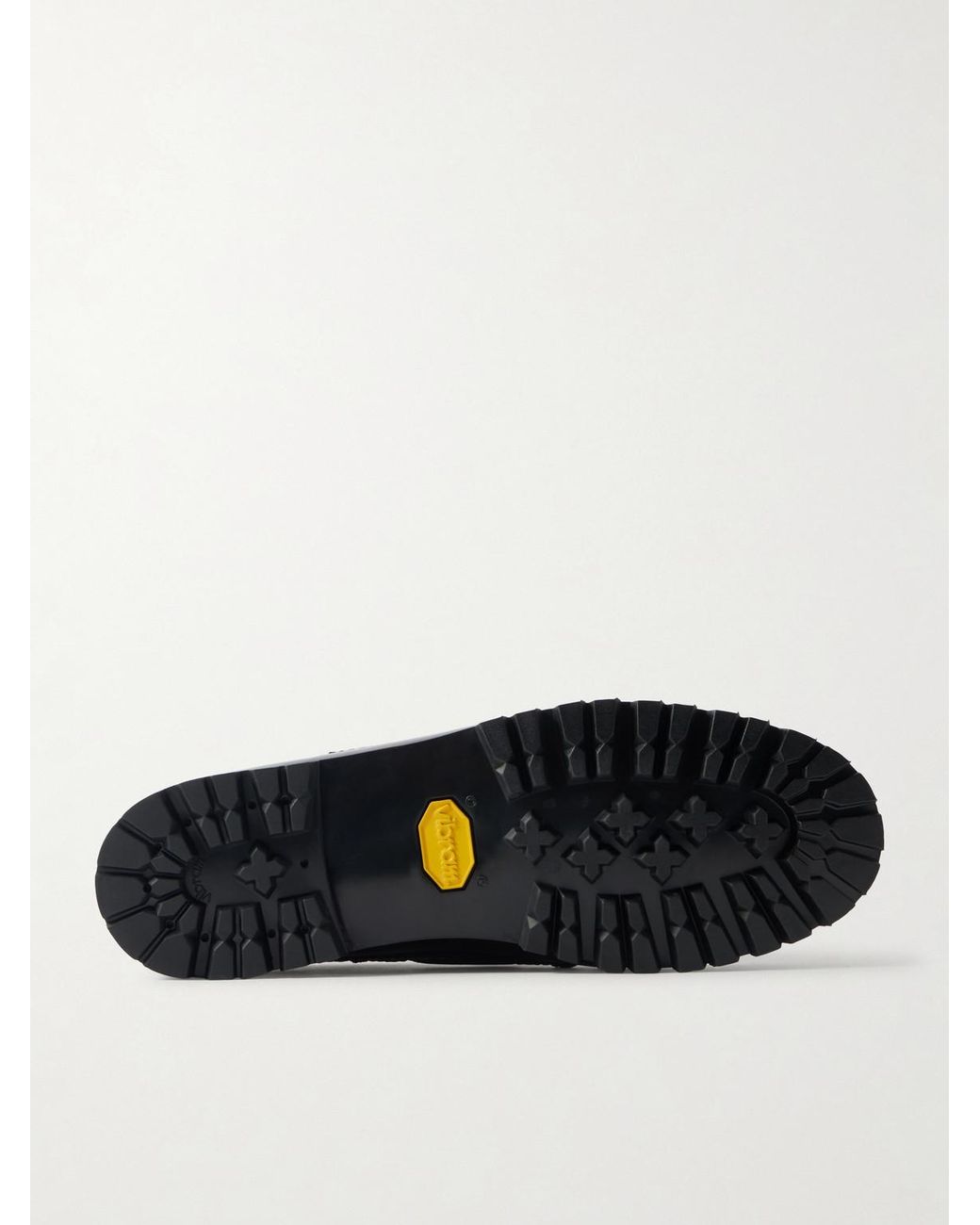 VINNY'S Black Aztec Leather Boat Shoes for men