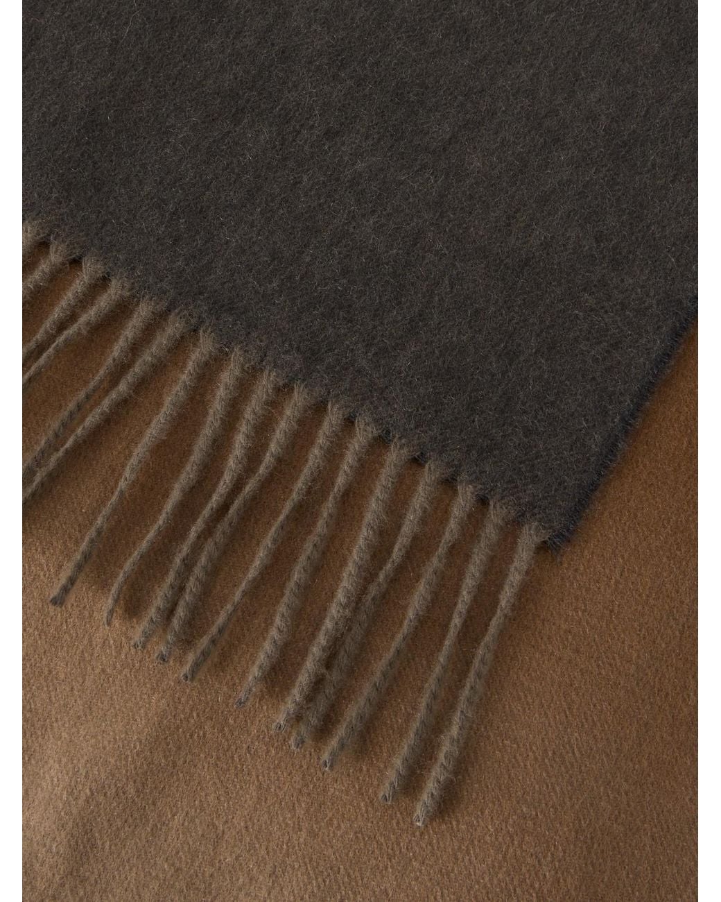 Johnstons Natural Umbra Fringed Cashmere Scarf for men