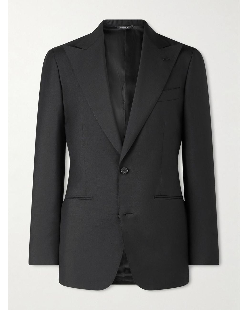 Saman Amel Black Woven Blazer for men