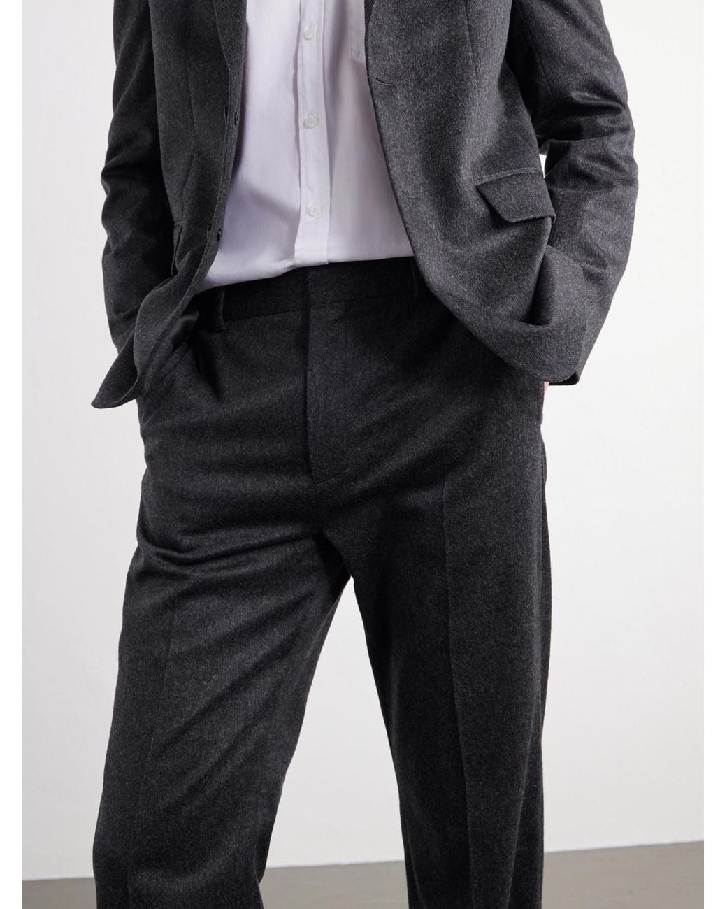 Totême Blue Straight-Leg Wool And Cashmere-Blend Suit Trousers for men