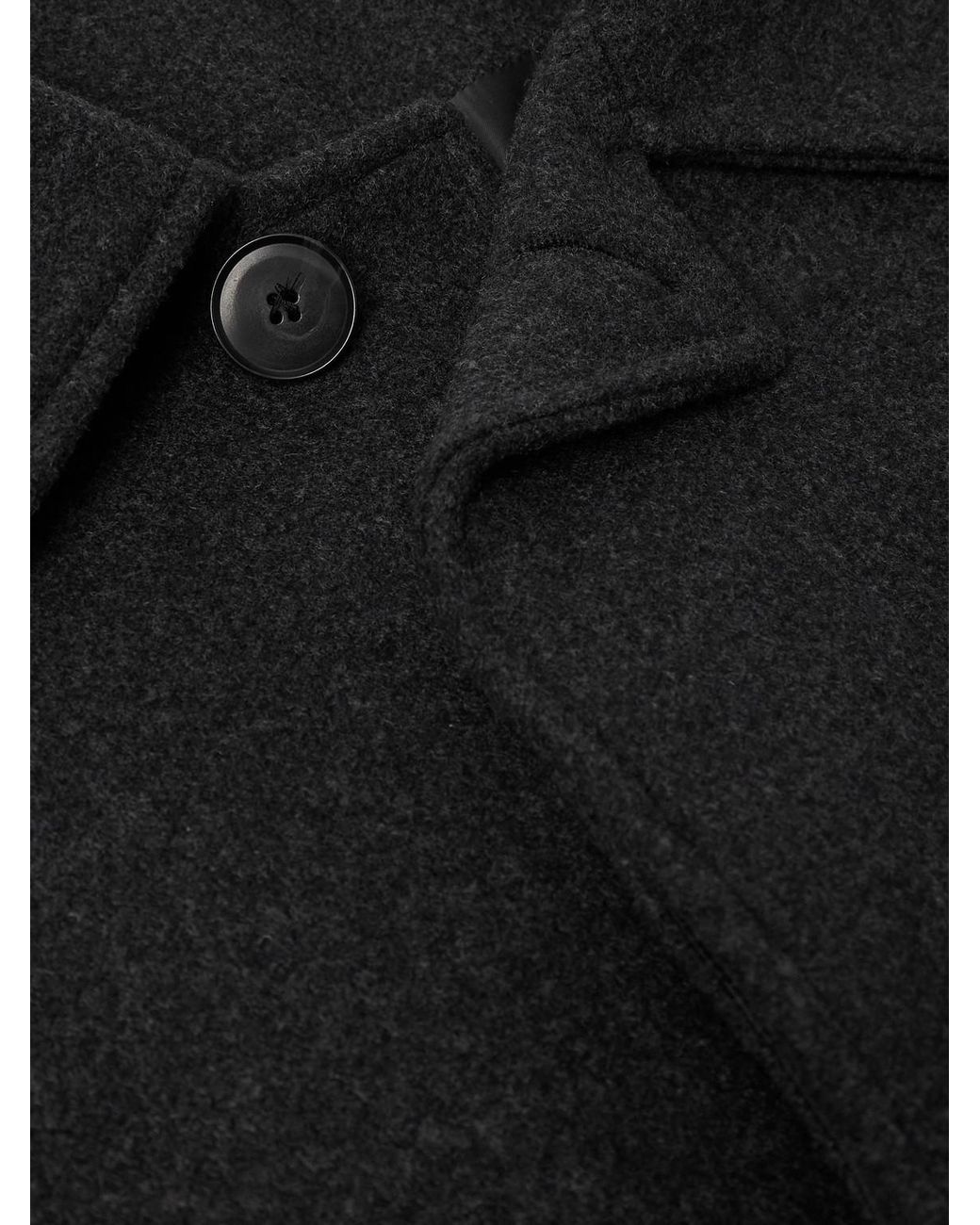 mfpen Black Installation Oversized Recycled-Wool Coat for men