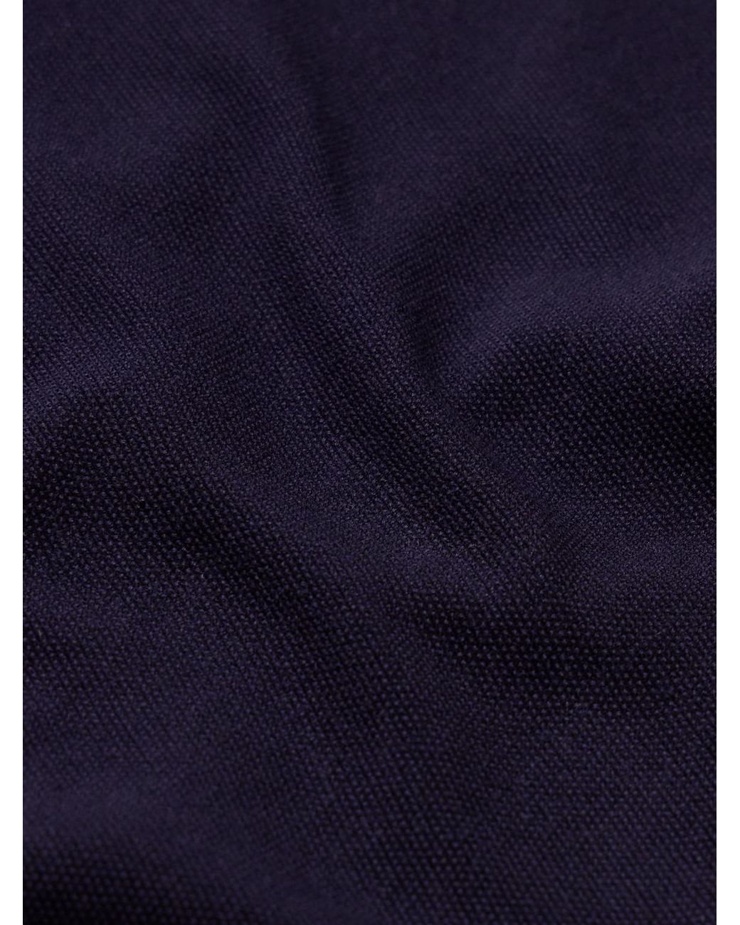 Loro Piana Blue Cotton And Silk-Blend Piqué Polo Shirt for men