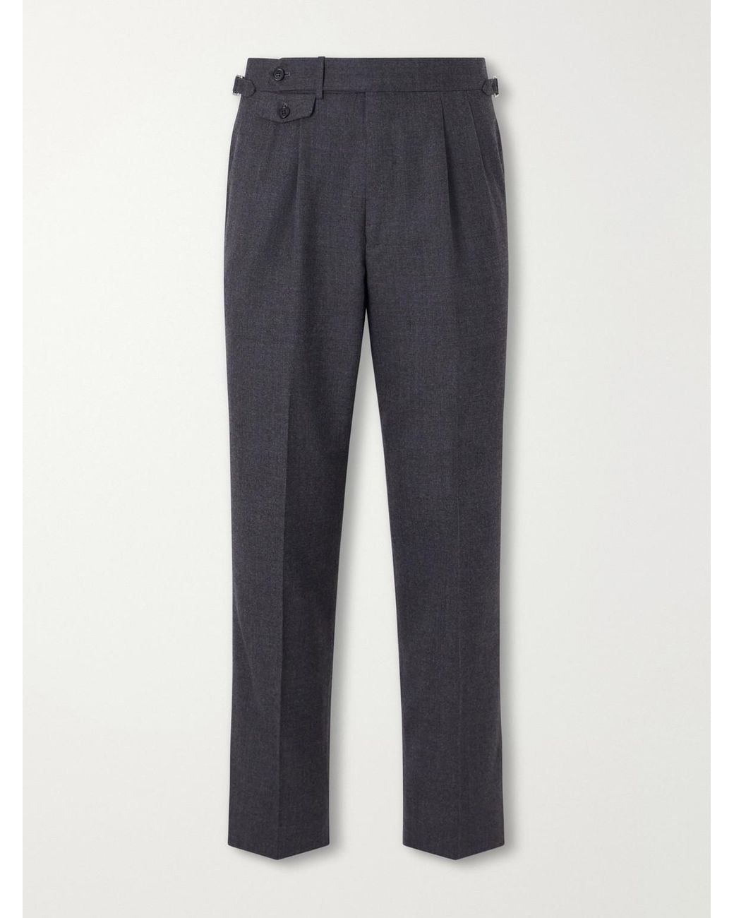 Dunhill Blue Straight-Leg Wool And Cashmere-Blend Suit Trousers for men
