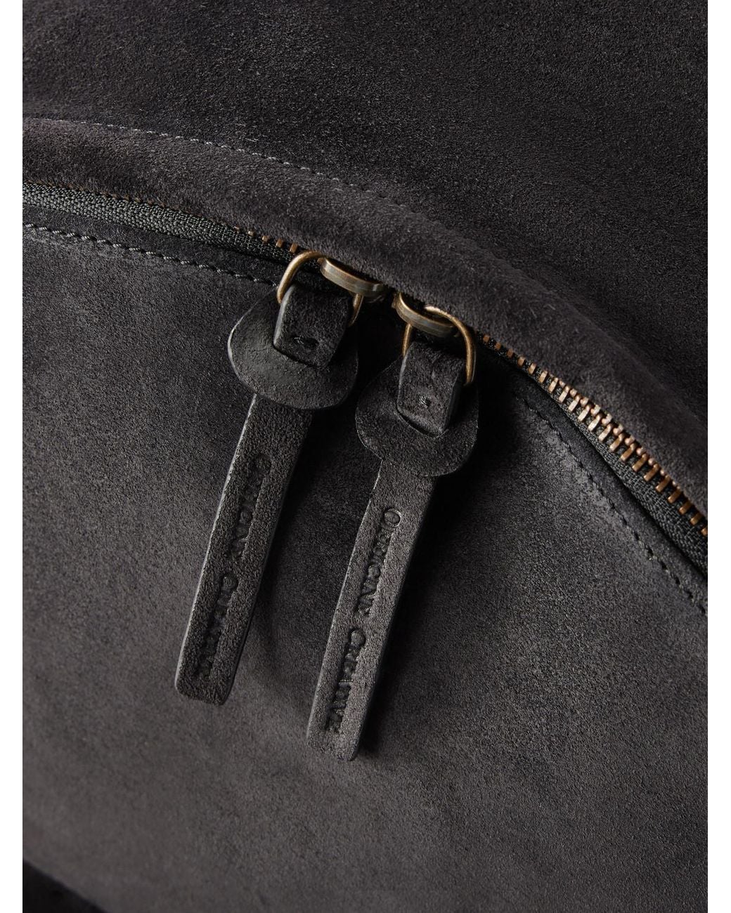 Officine Creative Black Oc 001 Suede Backpack for men