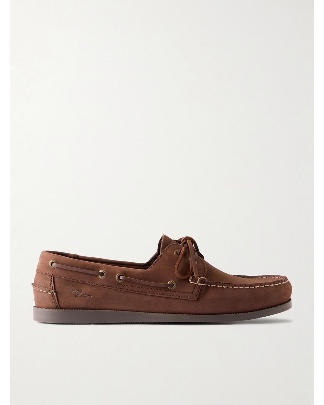 R.M.Williams Brown Islet Suede Boat Shoes for men