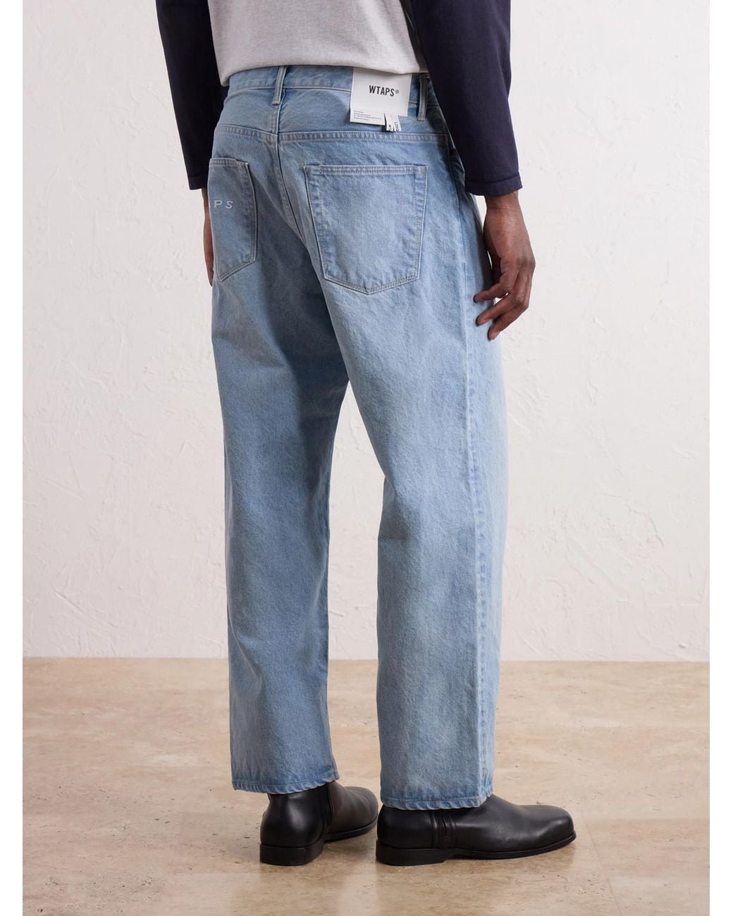 (w)taps Blues Wide-Leg Logo-Embroidered Jeans for men