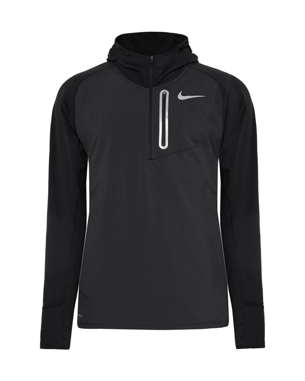 Nike Therma Element Hybrid Dri-fit Half-zip Hoodie in Black for Men Lyst