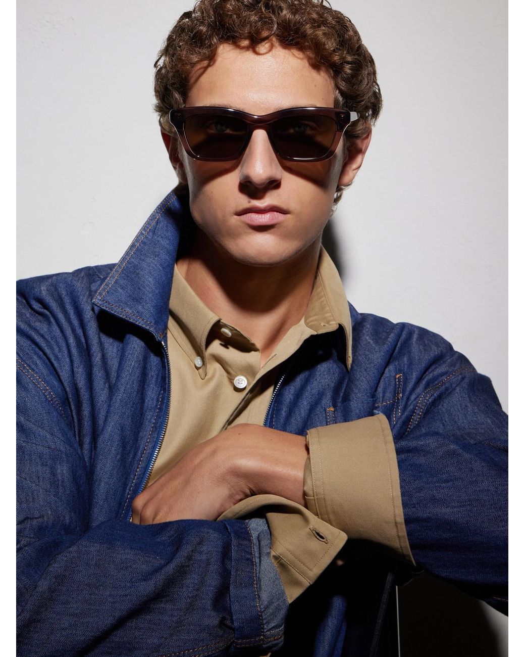 Loewe Brown Slim D-frame Acetate Sunglasses for men