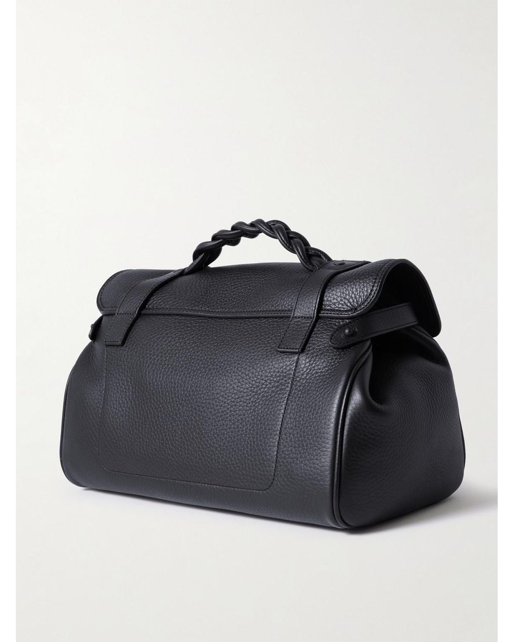 Mulberry Black Alexa Full-Grain Leather Messenger Bag for men