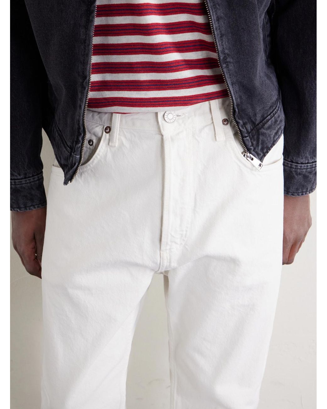 Agolde White Magnus Wide-leg Jeans for men