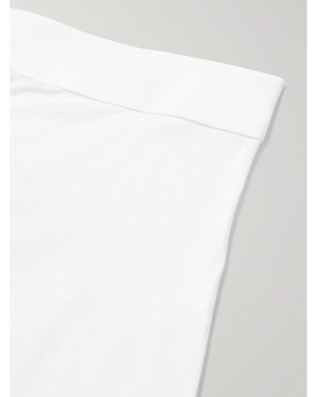 Zimmerli of Switzerland White Pureness Stretch-Micro Modal Boxer Briefs for men