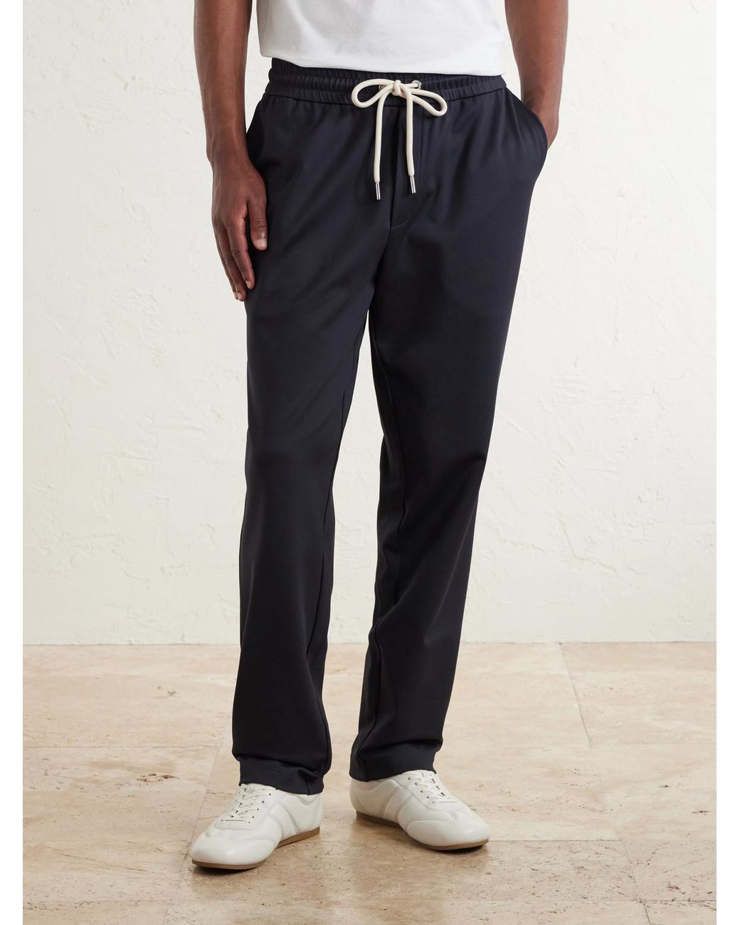 Moncler Blue Tapered Jersey Sweatpants for men