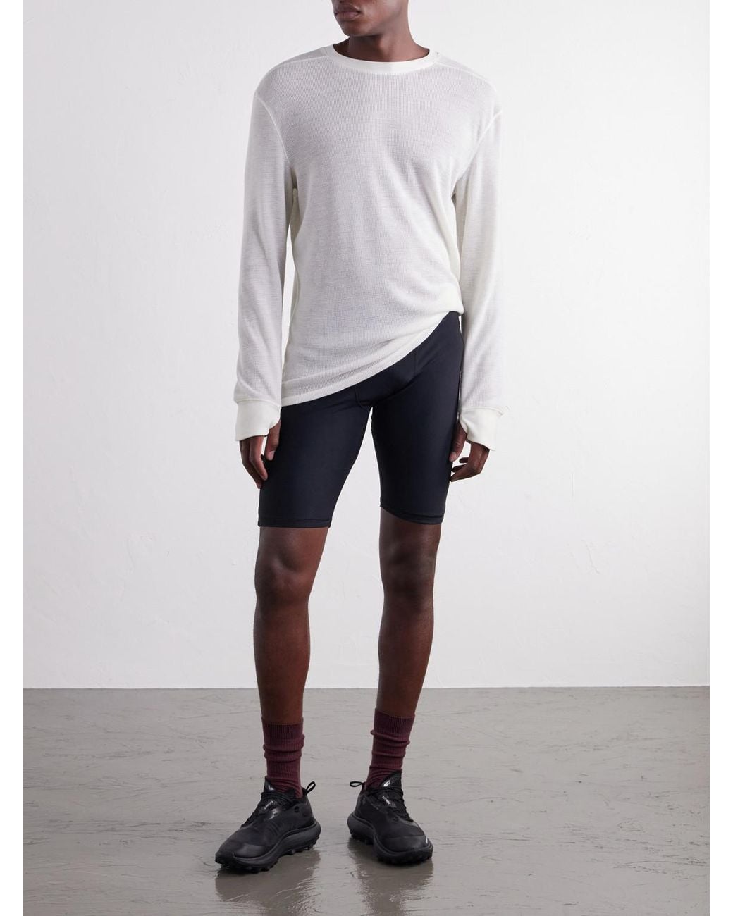 Literary Sport Blue Pablo Slim-Fit Stretch-Jersey Running Shorts for men