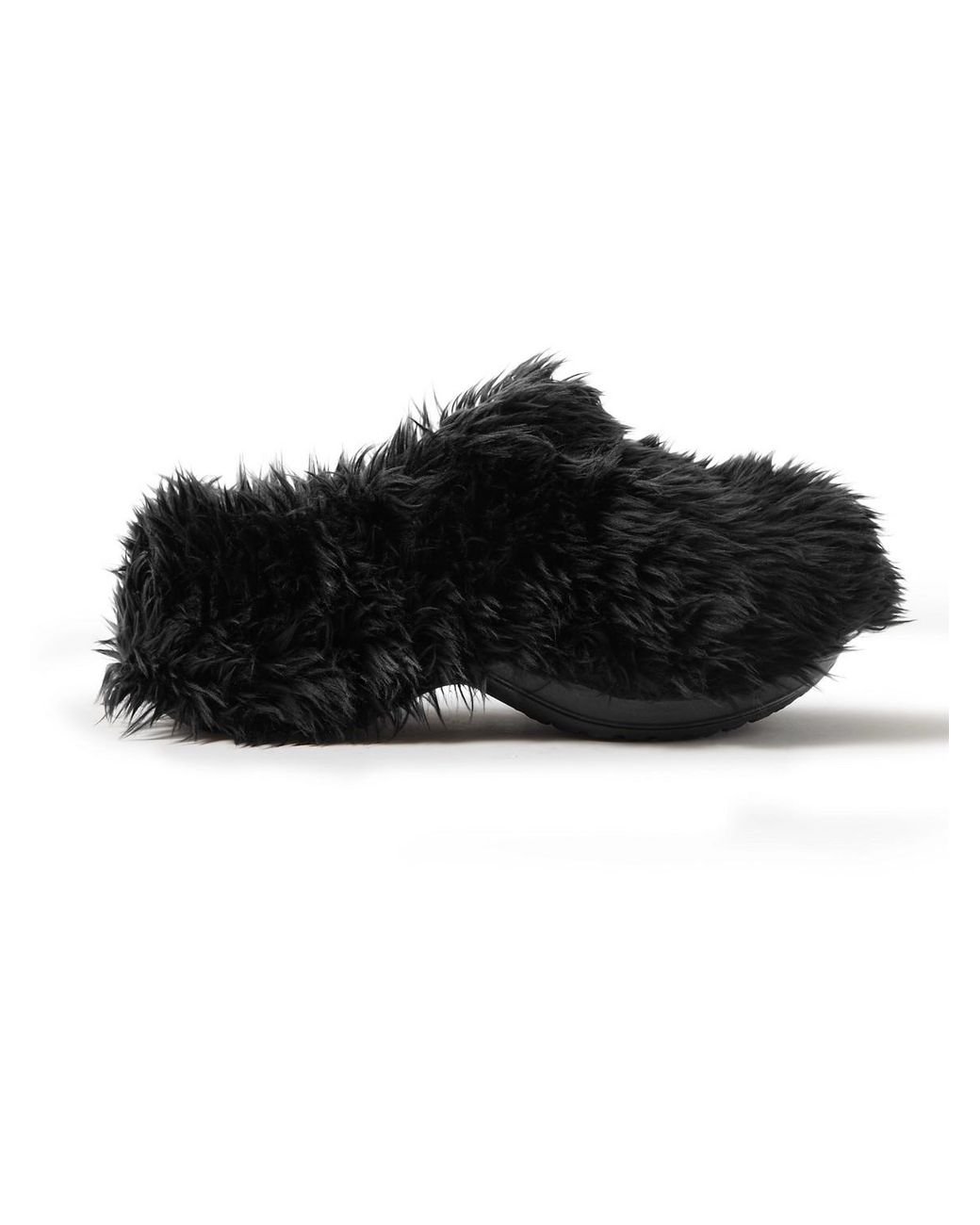 Balenciaga Crocs Faux Fur Eva Clogs in Black for Men | Lyst